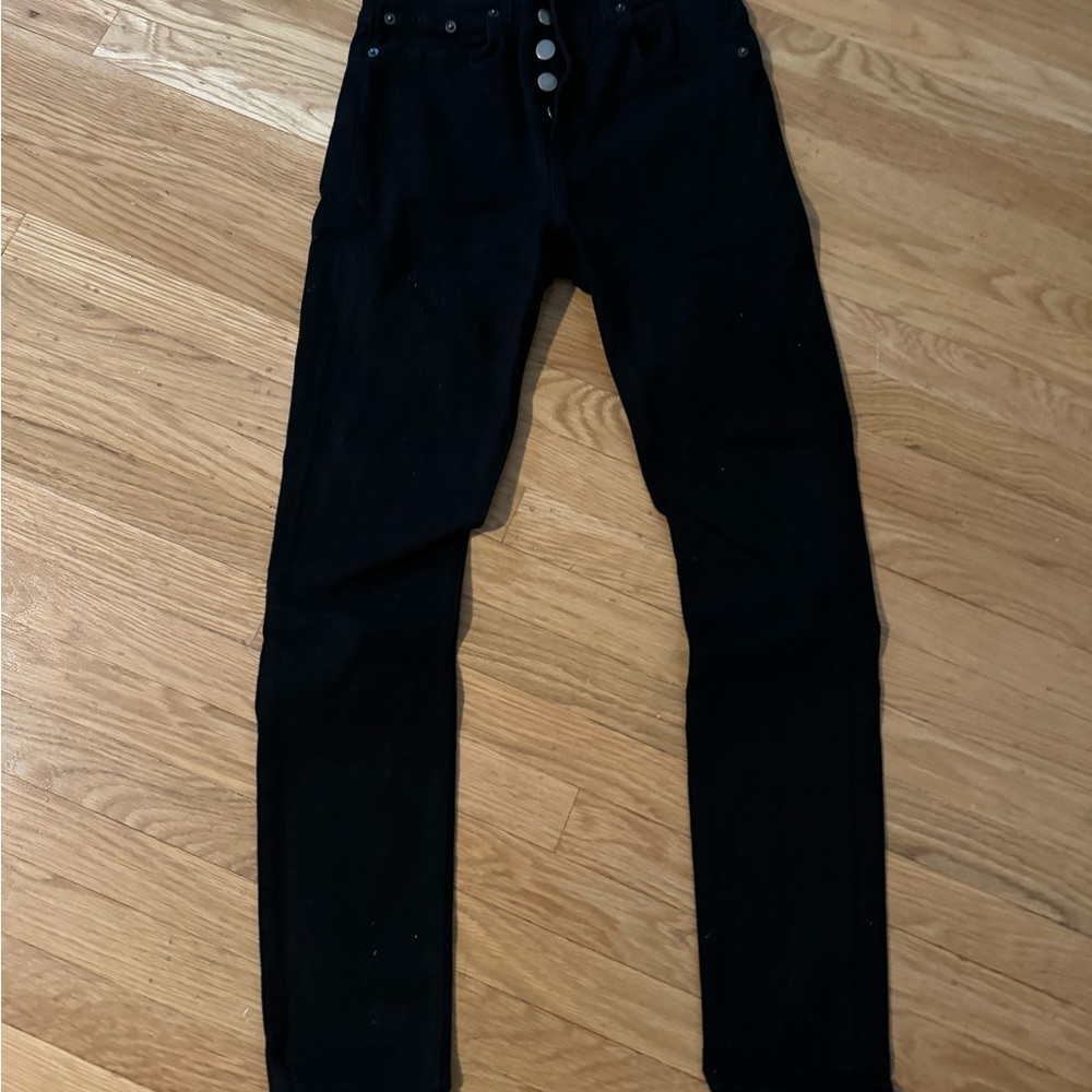Reformation Harper button fly high rise jeans black size 27 - Picture 2 of 4